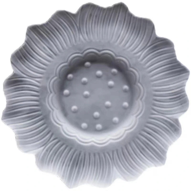 Белый фарфор в форме цветка лотоса, зарядные устройства для тарелок для ужина, обеденные наборы, ресторанные стеклянные зарядные тарелки