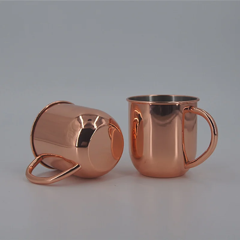 Ручки Кружка Медные кружки Чашка 550 мл Нержавеющая сталь 304 Московские кружки-мулы Кованые чашки Покрытие золотом