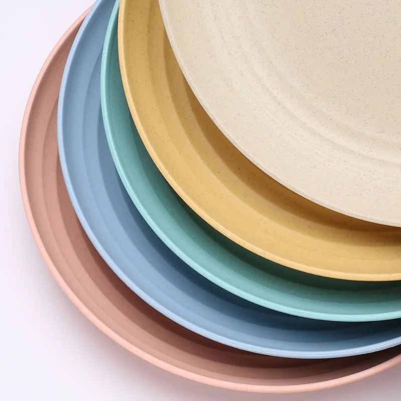 Набор посуды из пшеничной соломы, тарелки, миски, чашки, вилка, нож, ложка для пикника на открытом воздухе, свадьба