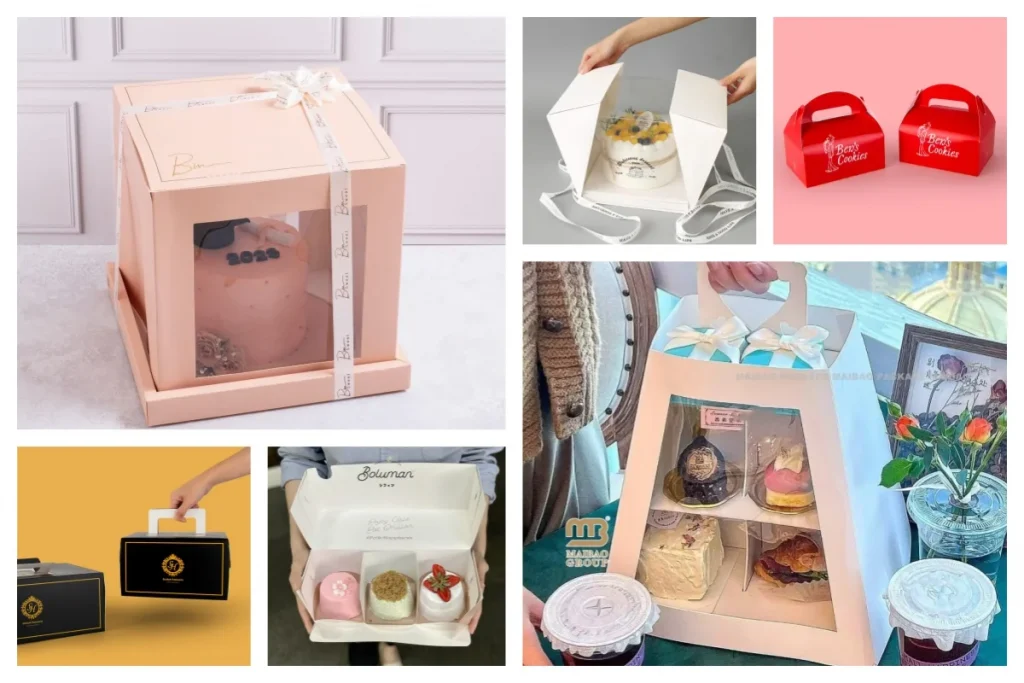 Оптовые дешевые печатные белые розовые биоразлагаемые картонные коробки для пирога Custom Cupcake Boxes 12 отверстие мини -пончики с логотипом с логотипом