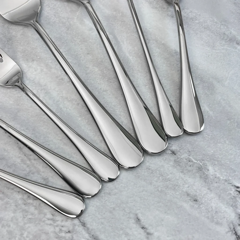 Высококачественная серебряная кованая вилка, ложка, нож, набор столовых приборов из нержавеющей стали 304 18/10, изысканная столовая посуда из нержавеющей стали, набор столовых приборов