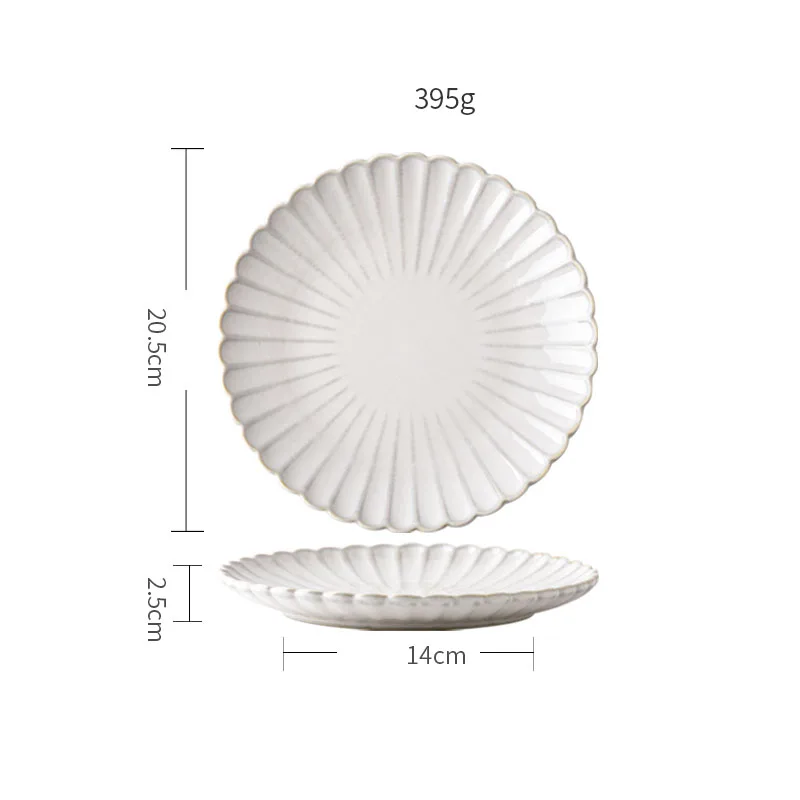 White Catering Dish Custom Ceramic Party Plate Appetizer Plates Porcelain Dinner Plate for Restaurants Hotel
