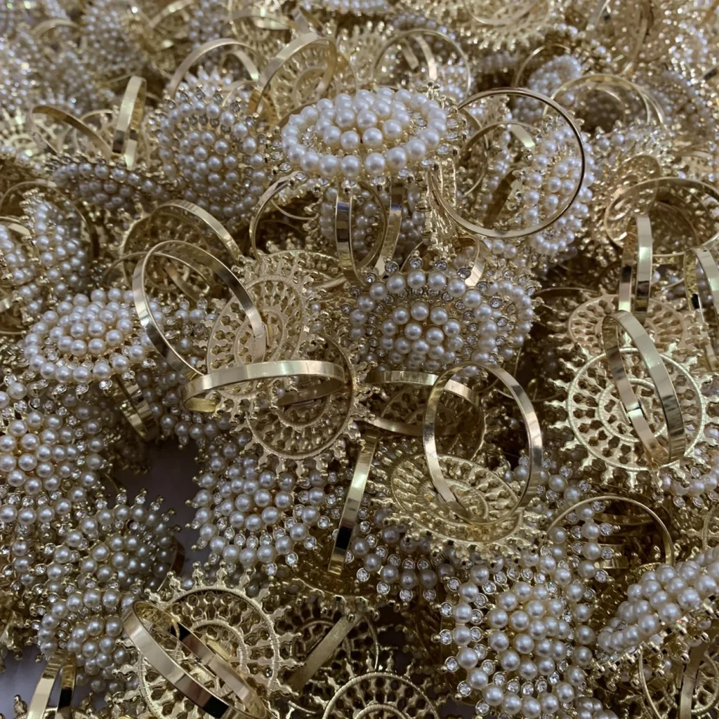 Цветочный дизайн, металлический, золотой, серебряный держатель для салфеток для свадебного украшения