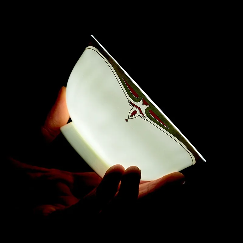 Household Simple Combination Gold Edge Bone China Tableware Bowls and Chopsticks Restaurant Dinner Ceramic Plate