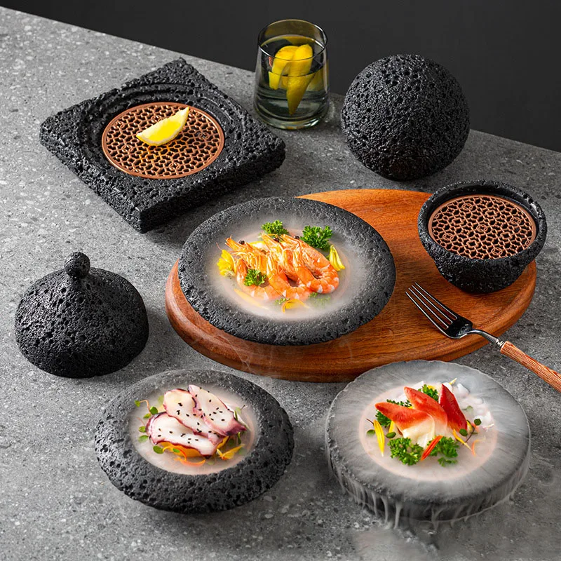 Creative Planet Bowl Unique Round Smoked Cup and Dry Ice Dish High Quality Fancy Dining Room Tableware for Home Use