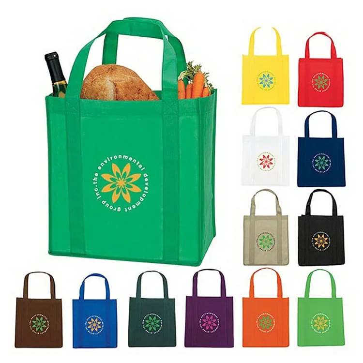 Экологически чистая сумка с логотипом из переработанного полипропилена, нетканая сумка с покрытием из Rpet, складная многоразовая сумка для покупок для продуктов