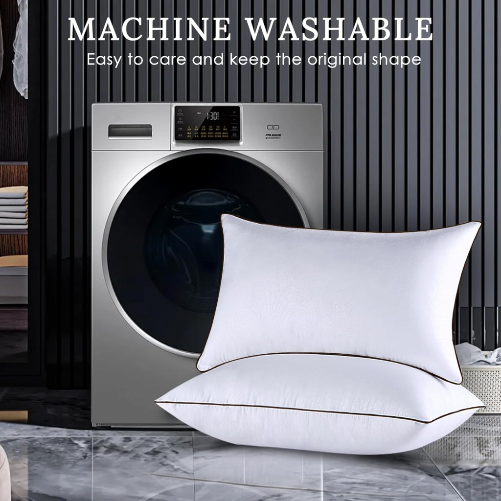 Σετ μαξιλαριών κρεβατιού πολυτελείας ξενοδοχείου OEKO φιλικό προς το δέρμα, αναπνεύσιμο εναλλακτικό σετ μοντέρνου μεγέθους μικροϊνών με συμπαγές σχέδιο