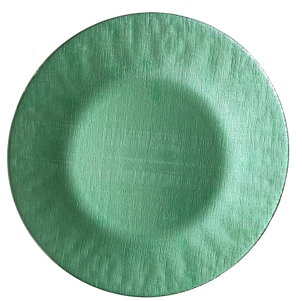 12-дюймовая тарелка неправильной формы в форме цветка с золотым и коричневым ободком для свадебной посуды, дизайнерская стеклянная зарядная пластина