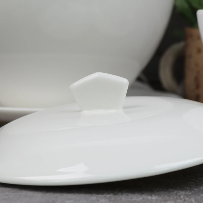 Миска 6 дюймов с крышкой и блюдцем — набор тарелок для кремового французского лукового супа с ложкой