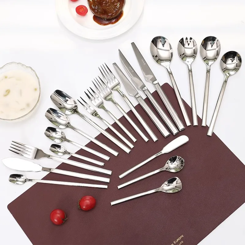 Высококачественный кейтеринг в сфере Horeca, мероприятия, подержанное серебро в ресторанах, отель, производитель золотых столовых приборов, набор столовых приборов из нержавеющей стали