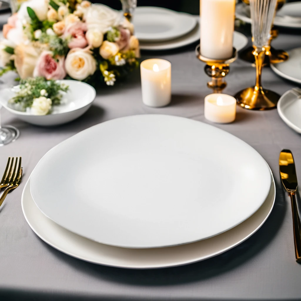 Оптовая торговля фарфоровой посудой, белыми фруктами, десертом, керамической белой тарелкой для свадьбы в отеле, ресторане