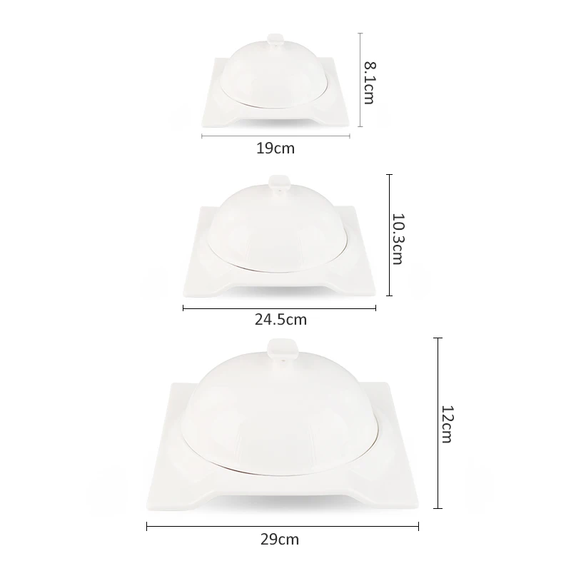 Квадратная дешевая 8-дюймовая керамическая тарелка с принтом, керамическая белая обеденная тарелка, фарфор