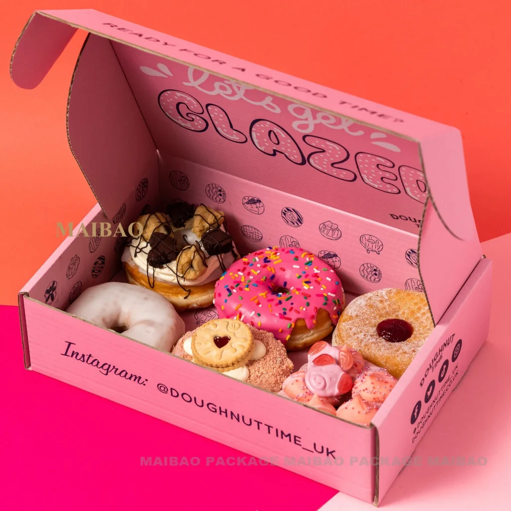 Изготовленная на заказ белая роскошная складная коробка для десерта, моти, пончик, печенье, упаковка для выпечки, эклеры, кондитерские изделия, пищевые экологически чистые коробки на вынос