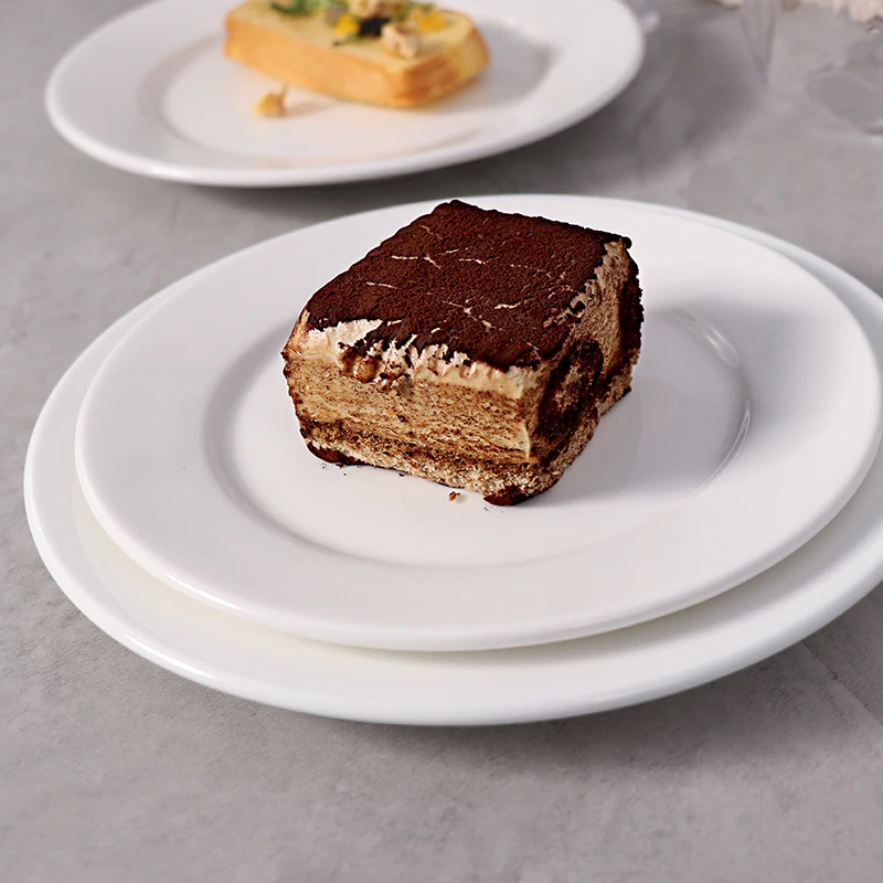 Набор керамической посуды, принадлежности для ресторана, отеля, белые фарфоровые тарелки, свадебная сервировочная тарелка для кейтеринга, аренда мероприятий