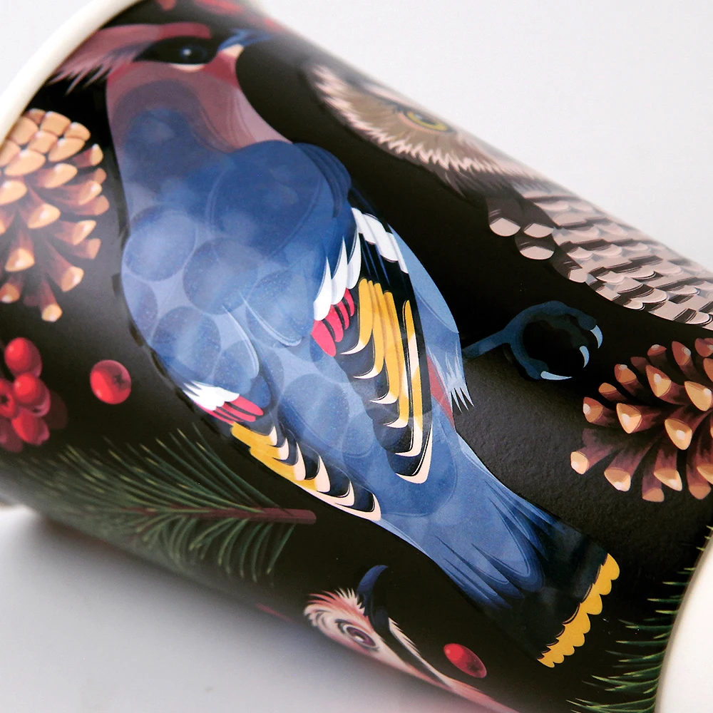 Оптовая продажа 8 унций 12 унций 16 унций 3d тисненный бумажный стаканчик с логотипом, бумажные стаканчики для кофе, чая с крышками, одноразовый черный бумажный стаканчик на вынос