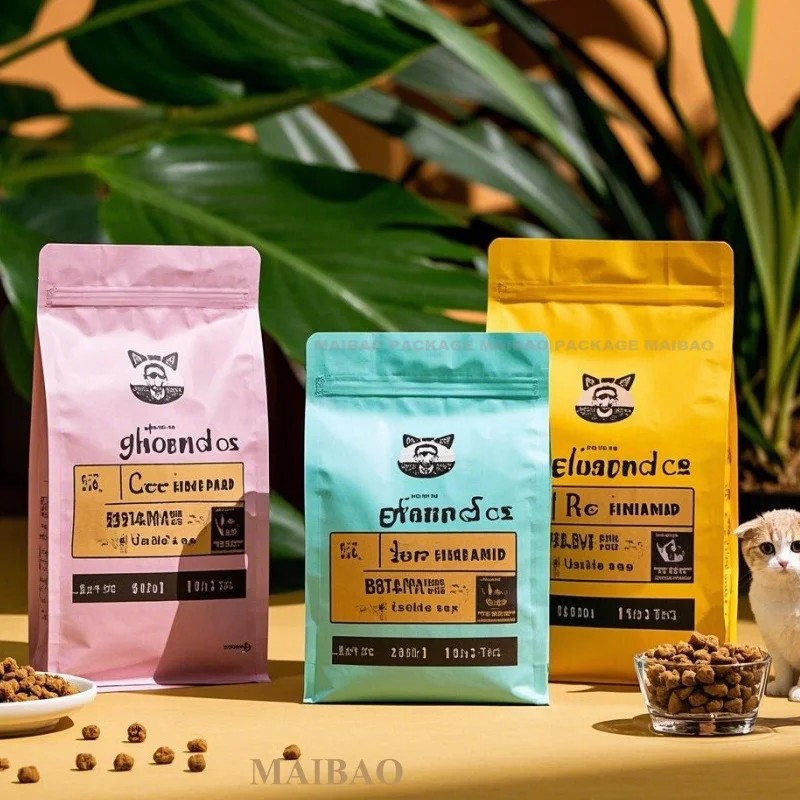 Многоразовый пластиковый мешок для корма для собак с принтом на заказ, майларовый мешок, устойчивый к запаху, сумка для упаковки корма для кошек и собак, сумка для угощения для домашних животных, сумка на молнии