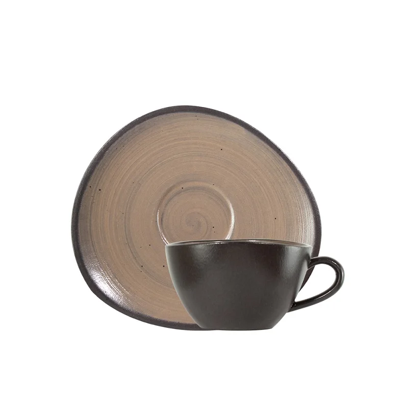 Лидер продаж 250 мл устойчивая к царапинам керамическая кружка кофейный набор глазурь Роскошная кофейная чашка