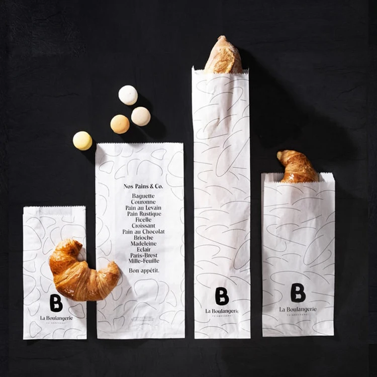 Экологически чистые многоразовые жиронепроницаемые пакеты с восковой подкладкой, крафт-бумажные пакеты для пищевых продуктов, маленькие сэндвич-пончики, упаковка для попкорна, хлеба, бумажные пакеты