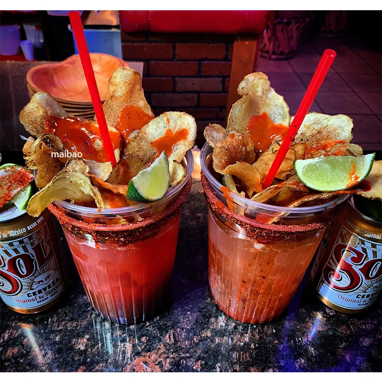 600 мл 700 мл 2 в 1 чашка для закусок и напитков, одноразовая чашка для картофеля фри, пластиковый держатель для закусок, изготовленная на заказ портативная чашка для закусок, комбинированная