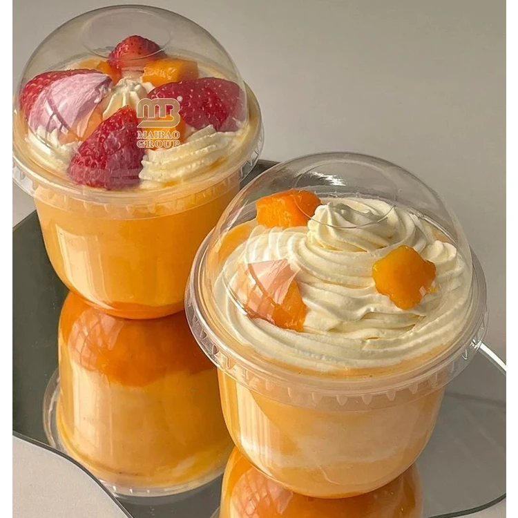 Рекламные одноразовые пластиковые чашки для пудинга на 5 унций, 8 унций, 9 унций с крышками, прозрачные пластиковые чашки для десертов из ПЭТ на вынос для желейных пудингов