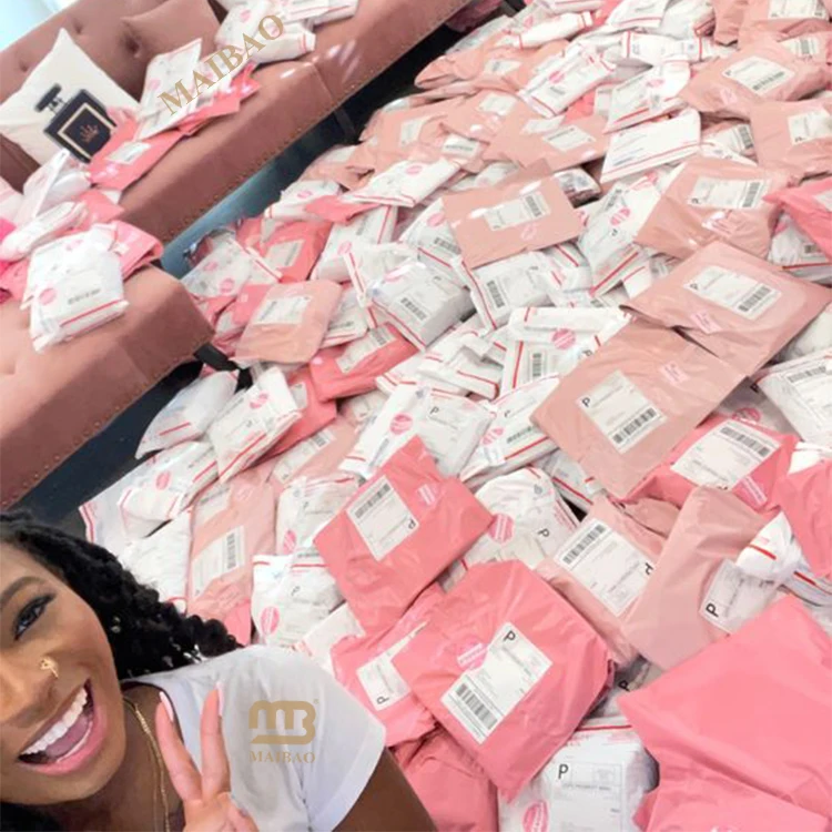 Биоразлагаемый почтовый курьерский полиэтиленовый почтовый мешок, сумки для доставки одежды на заказ, пластиковый полиэтиленовый почтовый упаковочный мешок для одежды