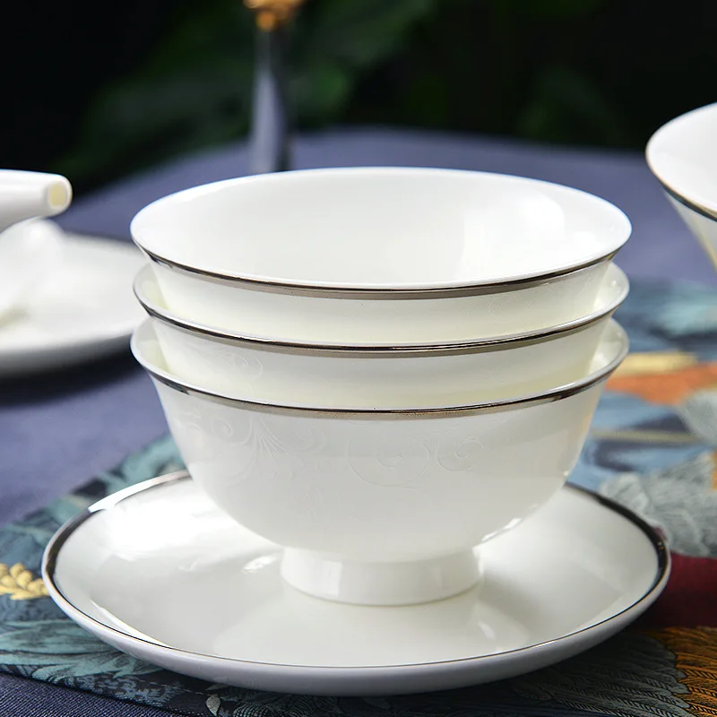 Bone China Light Luxury Tableware Set Home Party Dinner Luxury Ceramic Plates Sets Dinnerware Luxury