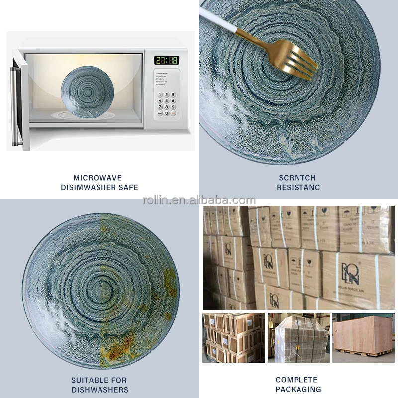 Оптовая продажа, посуда для ресторана, кухни, набор керамических тарелок, современные ресторанные блюда и тарелки, красочная керамическая посуда для отеля