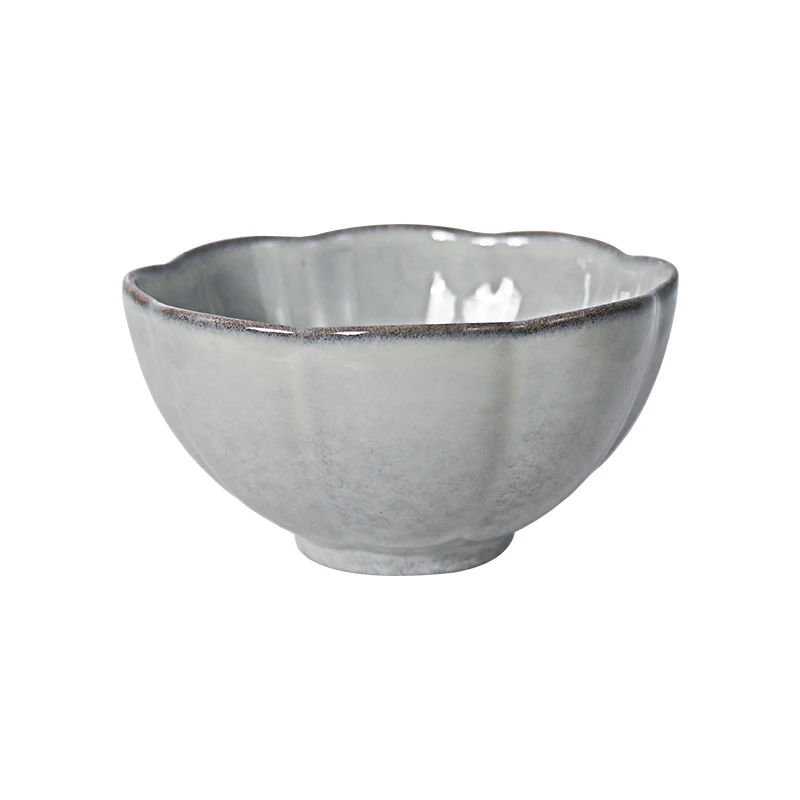 Скандинавская неглазурованная керамическая чаша 4,5 дюйма с цветочным принтом, ресторанная посуда, миска для десерта, фарфоровая керамическая миска с блюдцем