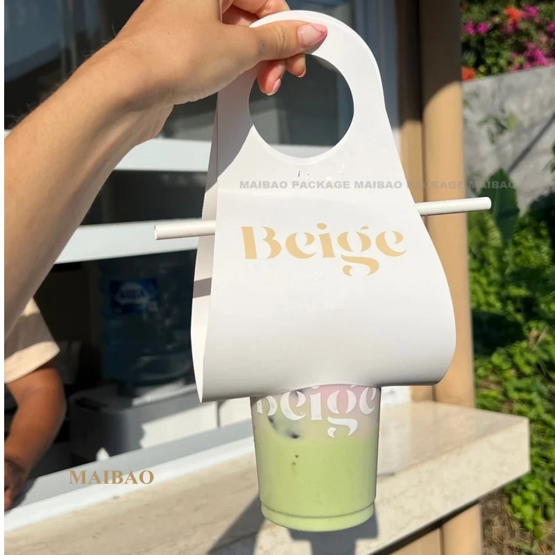 Одноразовая упаковка для одной чашки, крафт-бумага, портативный держатель для чашки на вынос, упаковка для чая с молоком, держатель для чашки, полка