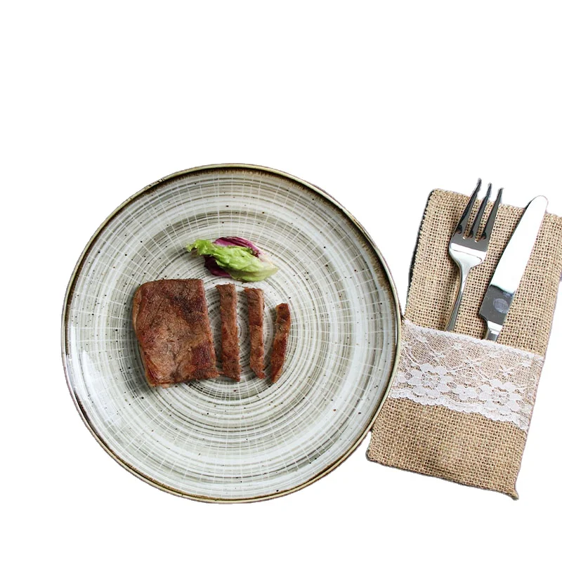 Фарфоровая роскошная фарфоровая тарелка, набор столовой посуды для отелей и ресторанов