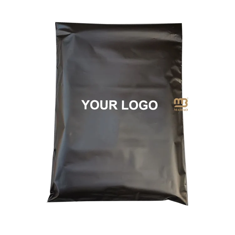 Водонепроницаемый матовый черный курьерский конверт с принтом, изготовленная на заказ полиэтиленовая почтовая сумка для почтовой упаковки, полиэтиленовые пакеты для доставки с логотипом