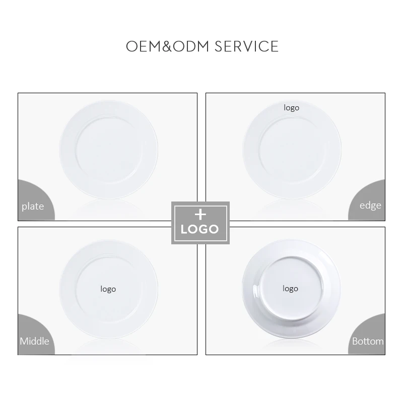 Посуда для отеля, тарелки для свадьбы, набор белых фарфоровых тарелок, керамическая посуда, фуршетная тарелка, набор столовой посуды для мероприятий, кейтеринга
