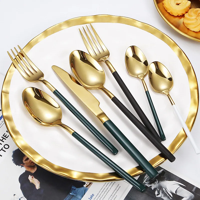 Набор столовых приборов в стиле барокко, ложка, вилка, набор столовых приборов из нержавеющей стали, роскошные наборы из нержавеющей стали высокого качества