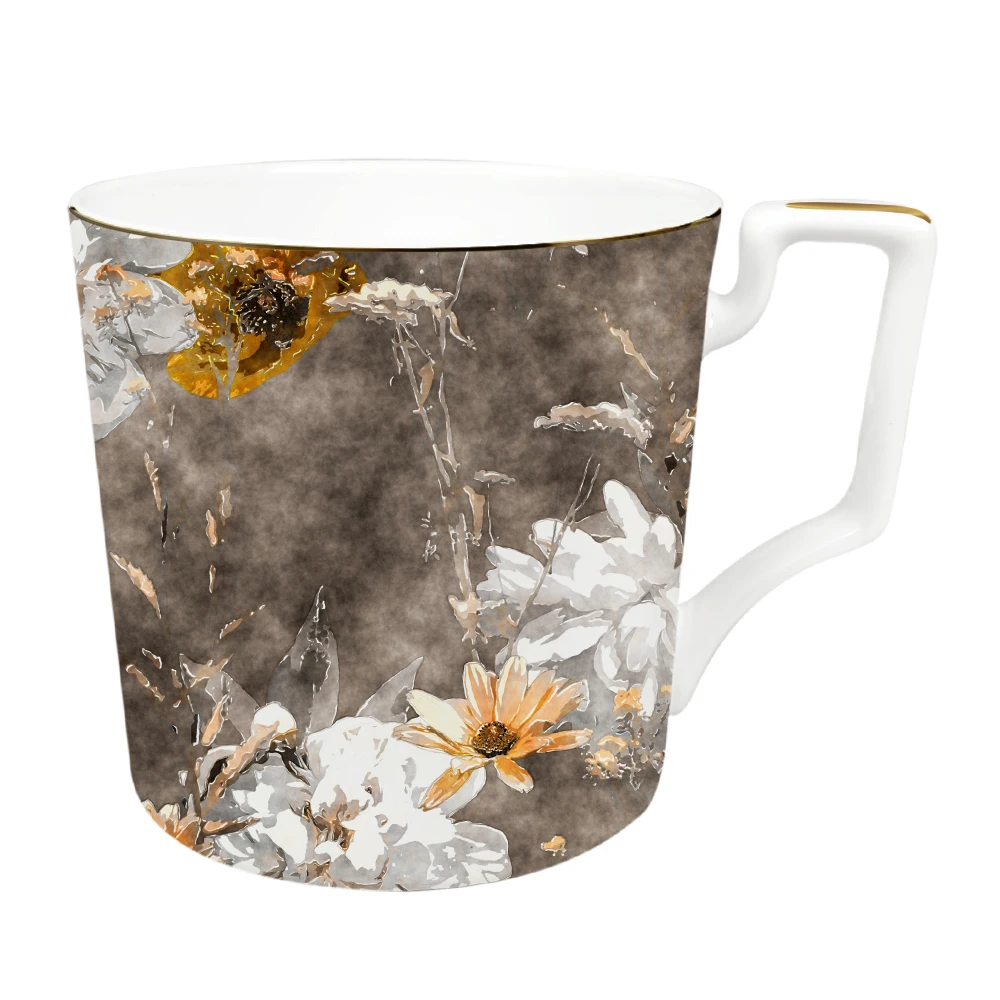 Антикварные тарелки с золотой оправой и цветочным принтом, сервировочное блюдо, керамические фарфоровые тарелки для банкетного зарядного устройства для свадьбы