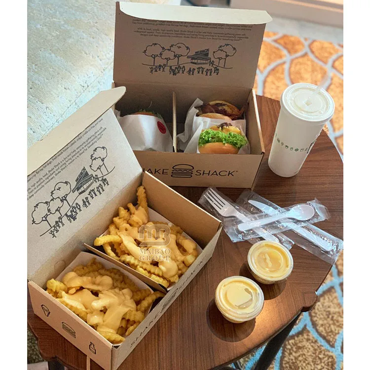 Печать на заказ, пищевая корейская бумага, коробка для хот-догов на вынос, коробка для бургера с жареными куриными крылышками, бумажная коробка для фаст-фуда