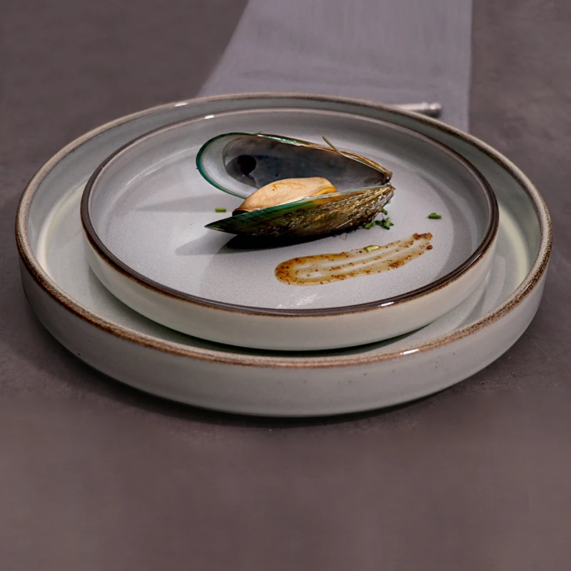 Набор керамических тарелок для ресторана отеля Chaozhou, столовая посуда, фарфоровая керамическая керамическая посуда, тарелки для отелей и ресторанов