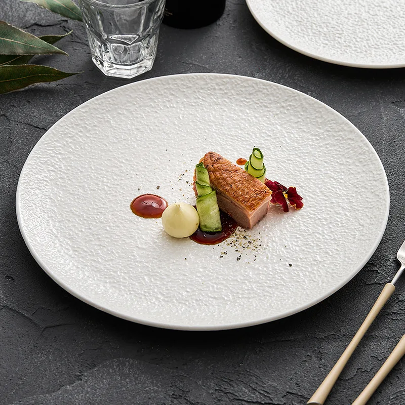 Creative Ceramic Plates Household Luxury Cutlery Plate High Quality White Dinner Plates