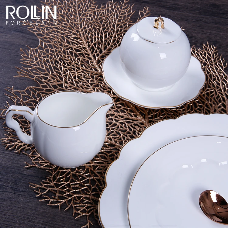 Поставки для отелей, новый дизайн, тонкие фарфоровые тарелки из костяного фарфора, посуда для отелей и ресторанов