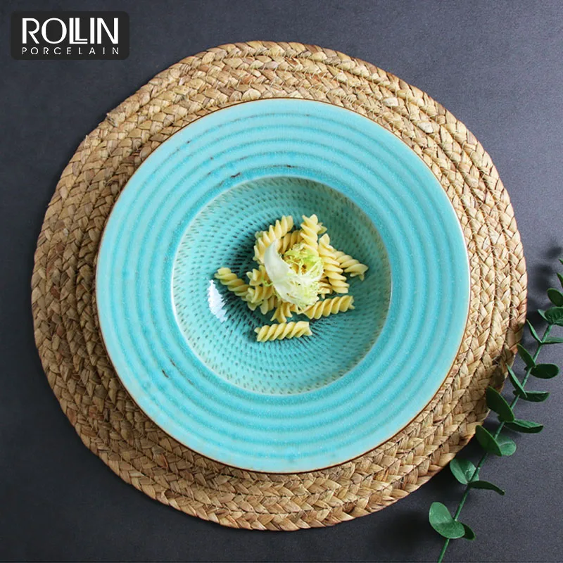 Лучшая цена отель свадебный фарфоровый столовый сервиз цветная посуда керамический набор тарелок