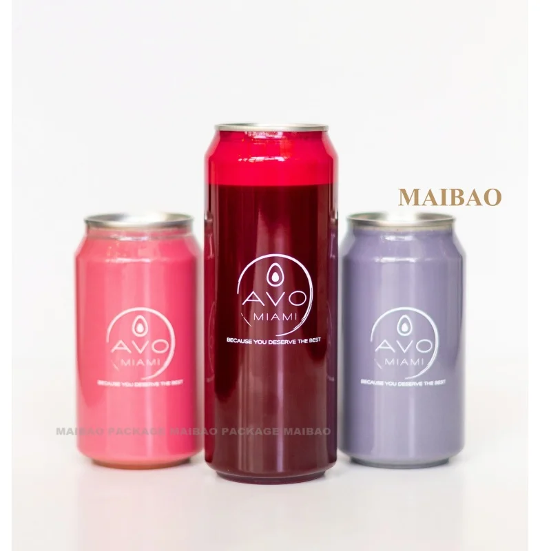 Пластиковая бутылка для домашних животных, легко открытая банка для сока, 250 мл, 330 мл, 500 мл, банки для напитков, банка для газировки для домашних животных, банка с крышкой