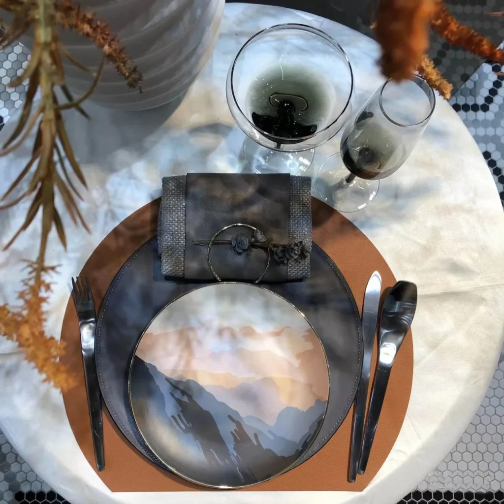 Легкая роскошная костяная керамическая тарелка для ужина, современная матовая под глазурованным фарфором для вечеринок