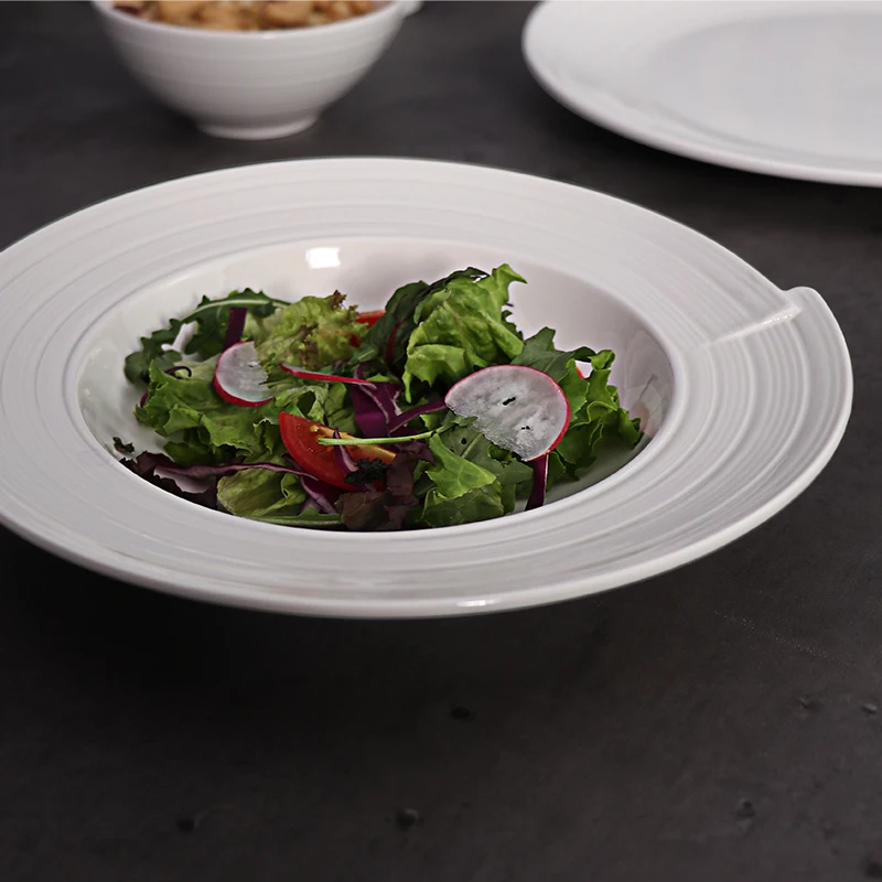 Белая керамическая тарелка для ресторана, посуда для авиакомпаний, Кейтеринг, белые фарфоровые керамические обеденные тарелки, тарелки для мероприятий