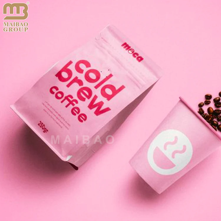 Пакеты для кофе с принтом на заказ, 250 г, 500 г, 1 кг, 5 фунтов, пакеты для упаковки кофе с плоским дном и застежкой-молнией на клапане, алюминиевый пластиковый пакетик для кофе, чая