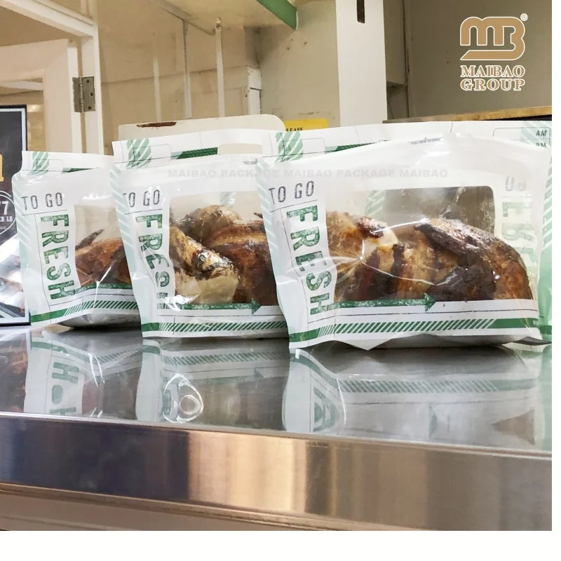 Оптовая продажа, пластиковая упаковка для духовки с застежкой-молнией, пластиковая упаковка для курицы, индейки, упаковка для еды, сумки для жареной курицы