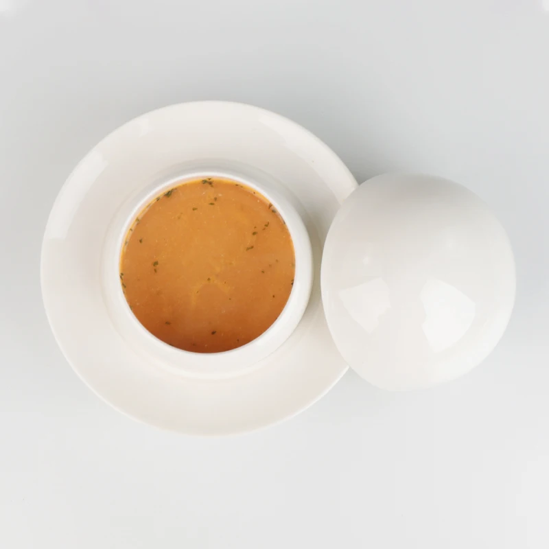 Platos Para Restaurant White Hotel Корейская фарфоровая керамическая суповая миска с крышкой