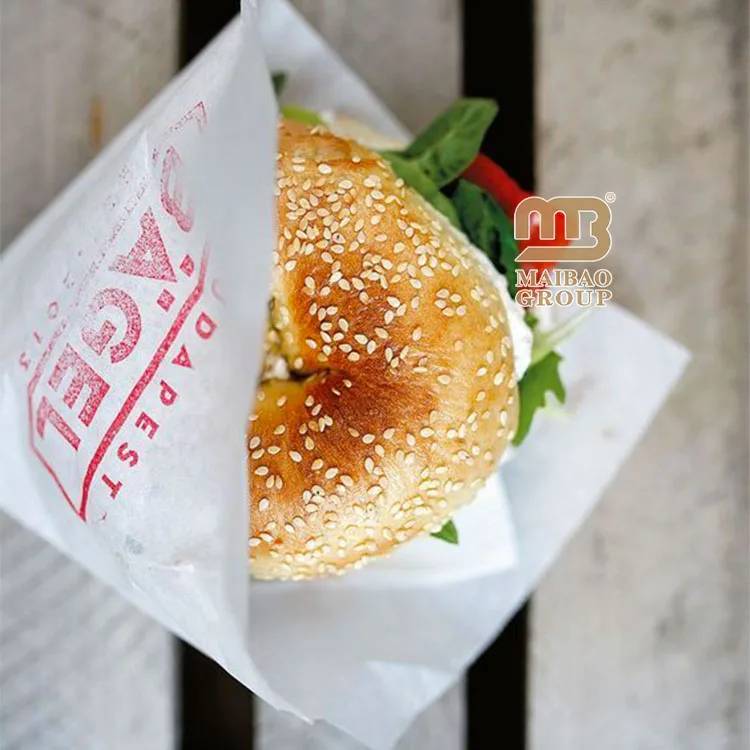 Жиронепроницаемый белый крафт-бумажный пакет, пищевой пергамин, восковая бумага, пакеты для бубликов, упаковка для сэндвичей, бумажный пакет для печенья и пончиков для кондитерских изделий