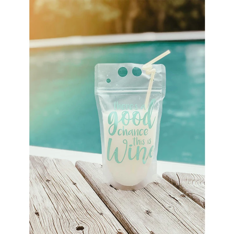 Индивидуальный логотип Биоразлагаемый стоячий молния Ziplock Упаковка для холодного замораживания Упаковка для желе и сока Пакет для жидкости Многоразовый пластиковый пакет для напитков