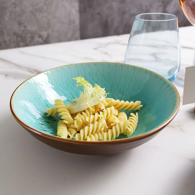 Роскошные наборы фарфоровых чаш, фарфоровые керамические миски для лапши с высококачественной глазурью для ресторана
