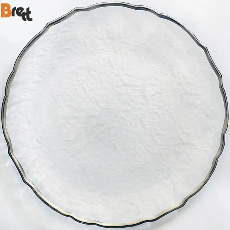 Гуанчжоу Шэньчжэнь, принадлежности для отелей, посуда, стеклянная, серебряная, золотая оправа, зарядное устройство, тарелка под тарелкой, сервировочный поднос