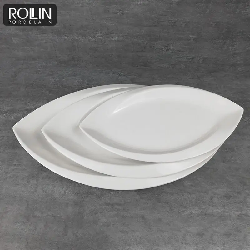 Оптовая продажа фарфоровой тарелки высокого качества керамические тарелки цвета слоновой кости керамическая тарелка для ресторана